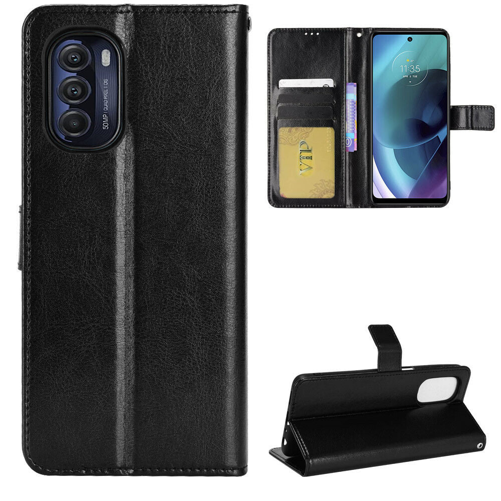 Leather Folio Wallet Case for Motorola Moto Edge (2022) Leather Folio Wallet Case for Motorola Moto Edge (2022)